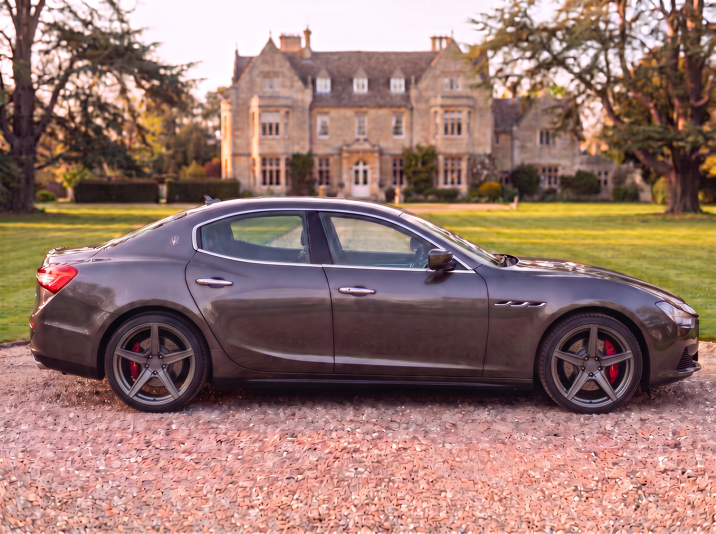Side profile at a country house venue